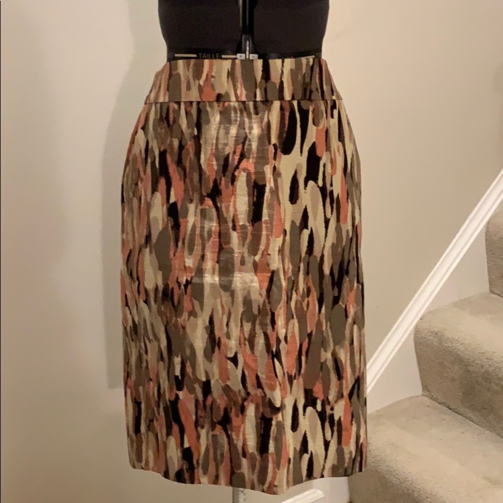 Ann Taylor patterned pencil skirt